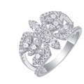 Moissanite Wide Band Ring – Statement Fashion Ring for Women in S925 Silver