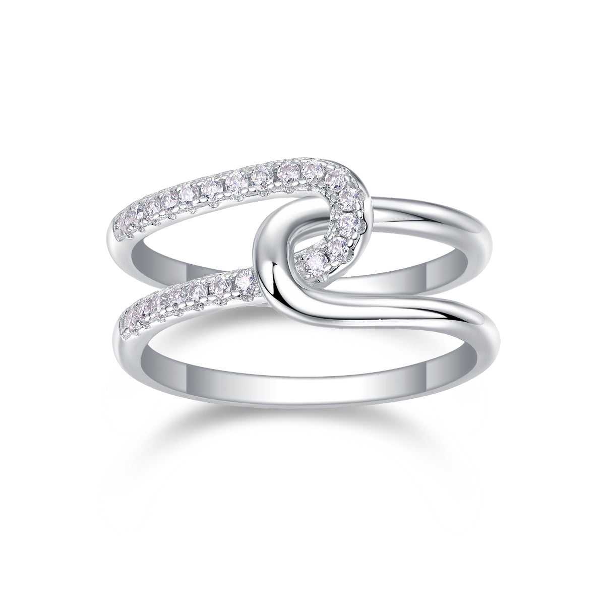 Moissanite Wide Band Ring – Statement Fashion Ring for Women in S925 Silver