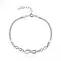 Infinity Love Bracelet – Romantic Anniversary Gift Bracelet in Platinum S925 Silver