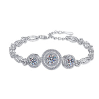 Moissanite Bridal Jewelry Set – Wedding Ring, Necklace, Earrings & Bracelet in S925 Silver