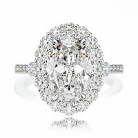 Oval Cut Moissanite Bridal Ring – 4.5 Carat Wedding Proposal Ring in S925 Silver