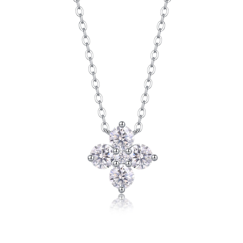 Moissanite Pendant Necklace – GRA Certified Birthday Gift Necklace in S925 Silver