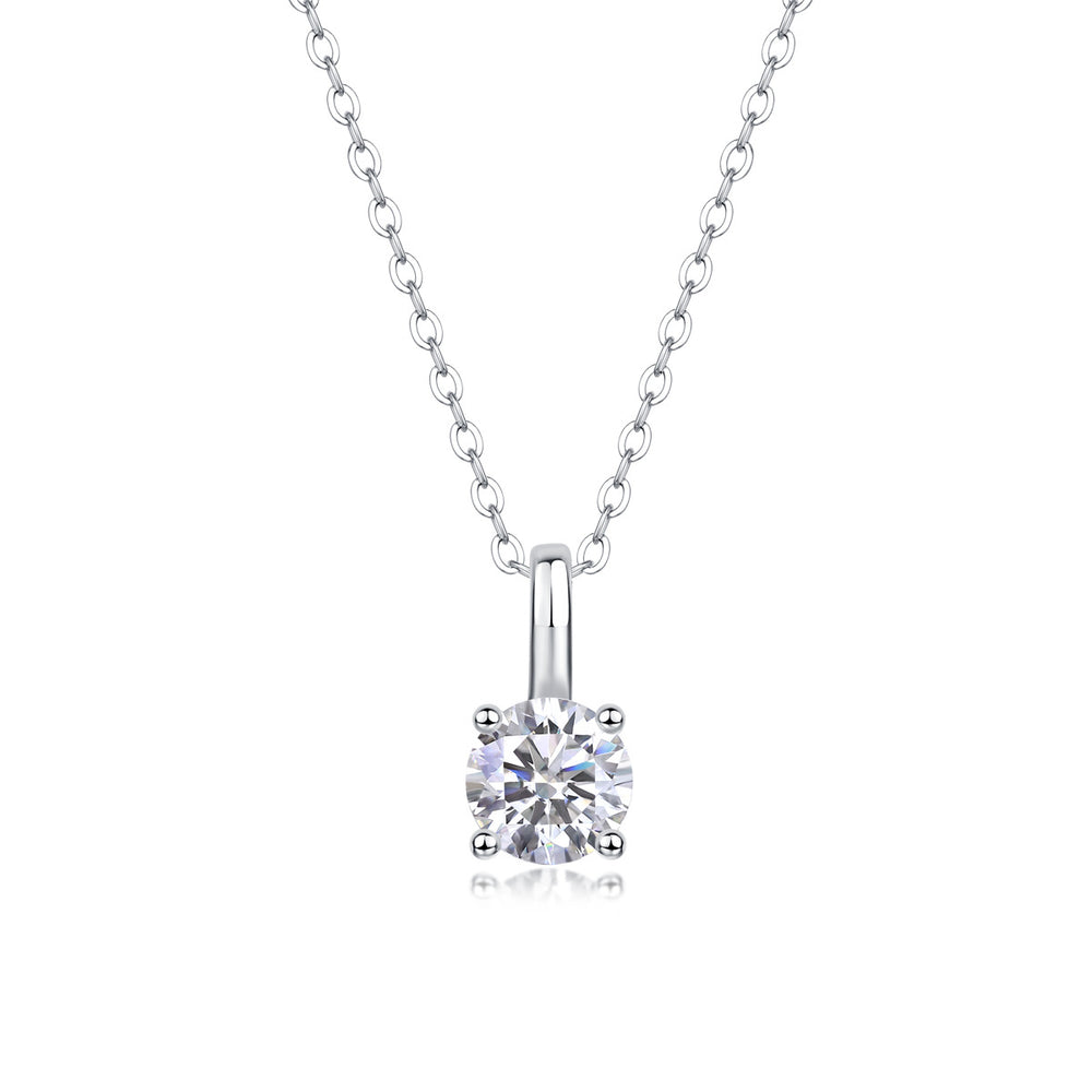 Moissanite Pendant Necklace – GRA Certified Birthday Gift Necklace in S925 Silver