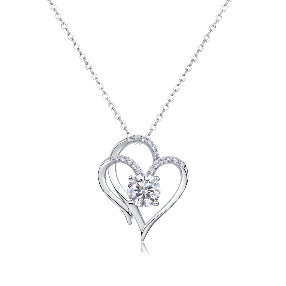 Moissanite Pendant Necklace – GRA Certified Birthday Gift Necklace in S925 Silver