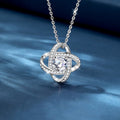 Heart Zircon Everyday Necklace – Minimalist Gift Necklace in Platinum S925 Silver