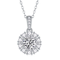 Moissanite Pendant Necklace – GRA Certified Birthday Gift Necklace in S925 Silver