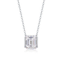 Moissanite Pendant Necklace – GRA Certified Birthday Gift Necklace in S925 Silver