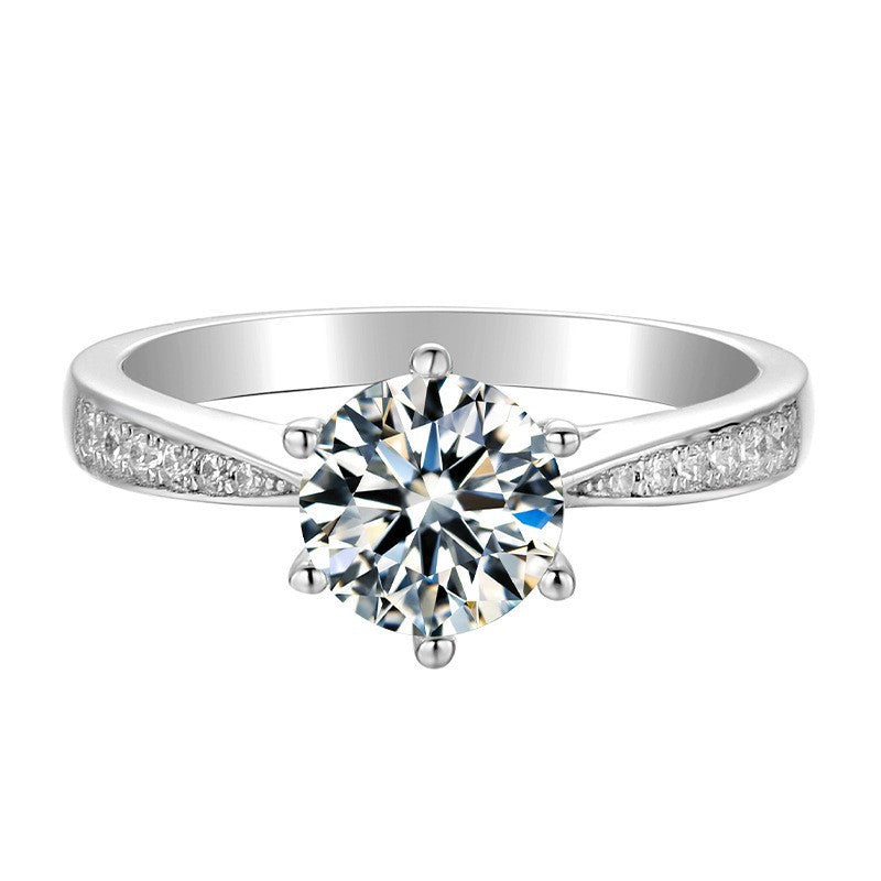 Moissanite Heart Promise Ring for Women – D Color Sterling Silver, Anniversary Gift