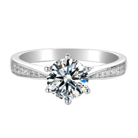 Moissanite Heart Promise Ring for Women – D Color Sterling Silver, Anniversary Gift