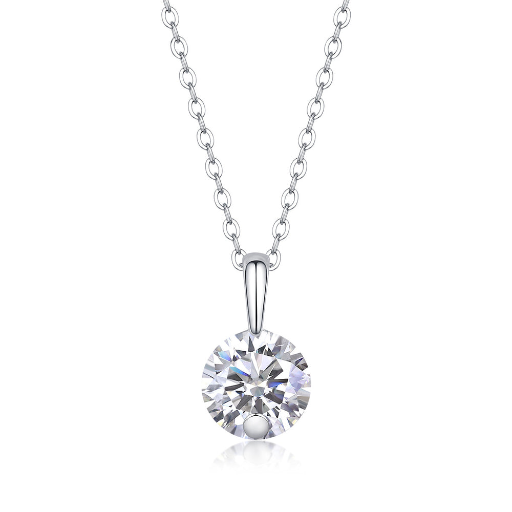 Moissanite Pendant Necklace – GRA Certified Birthday Gift Necklace in S925 Silver