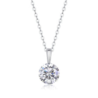 Moissanite Pendant Necklace – GRA Certified Birthday Gift Necklace in S925 Silver