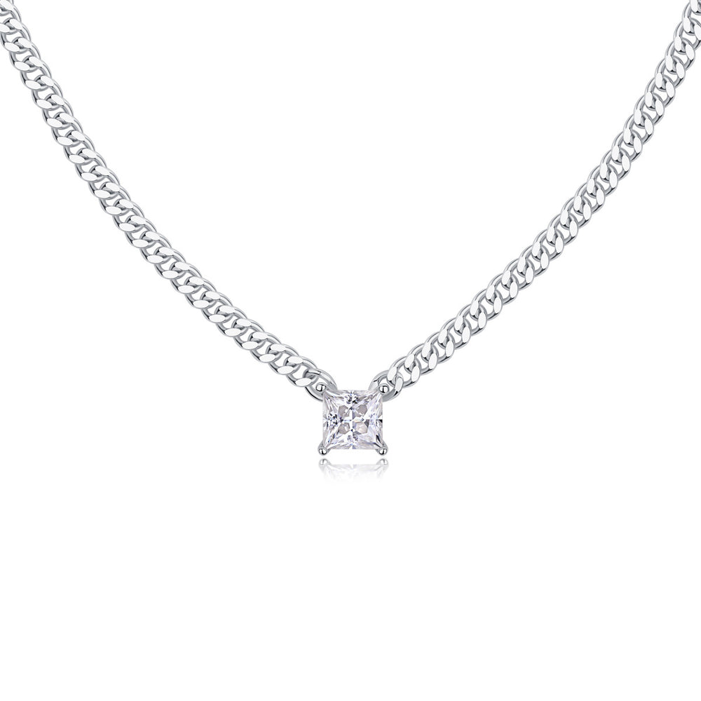 Moissanite Pendant Necklace – GRA Certified Birthday Gift Necklace in S925 Silver