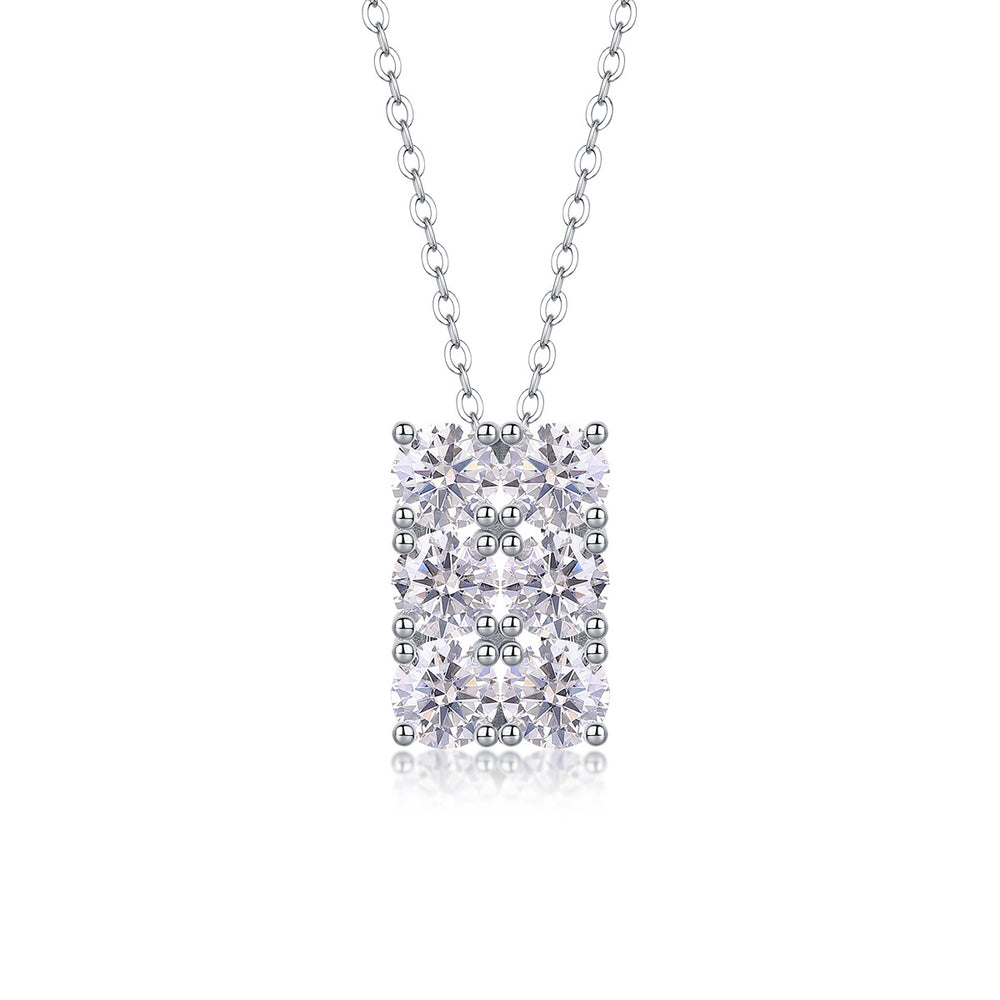 Moissanite Pendant Necklace – GRA Certified Birthday Gift Necklace in S925 Silver