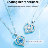 Beating Heart Necklace – Romantic Valentine's Day Gift in S925 & 999 Silver