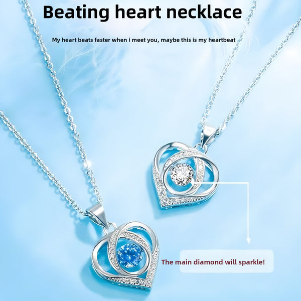 Beating Heart Necklace – Romantic Valentine's Day Gift in S925 & 999 Silver