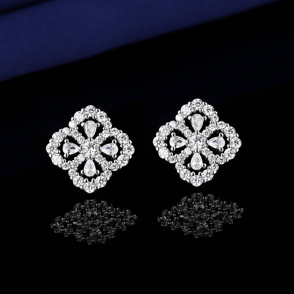 Zircon Stud Earrings for Women – Everyday & Gift Earrings in S925 Silver