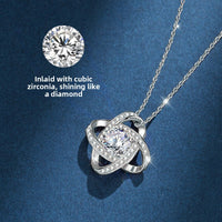 Heart Zircon Everyday Necklace – Minimalist Gift Necklace in Platinum S925 Silver