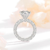 Moissanite Engagement Ring – 4 Carat Proposal Ring in S925 Silver