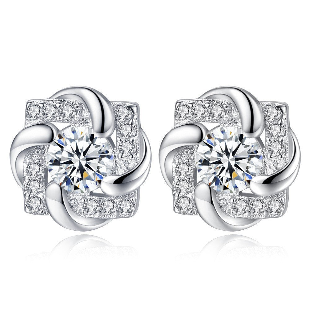 Zircon Stud Earrings for Women – Everyday & Gift Earrings in S925 Silver