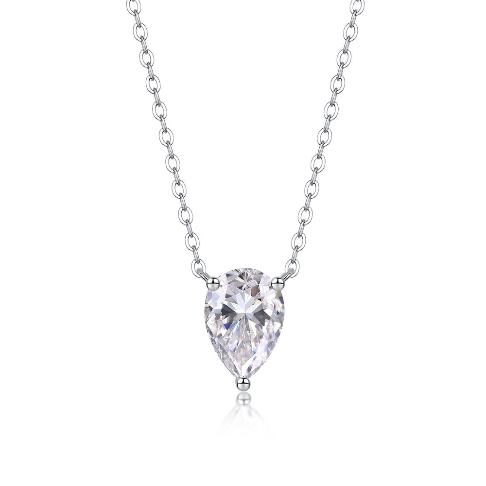 Moissanite Pendant Necklace – GRA Certified Birthday Gift Necklace in S925 Silver