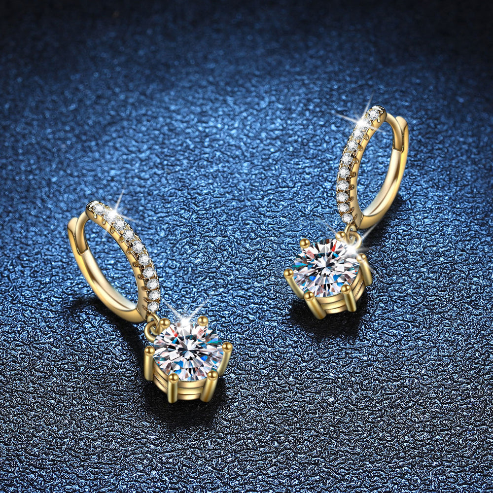Moissanite Stud Earrings – Wedding & Special Occasion Earrings in S925 Silver