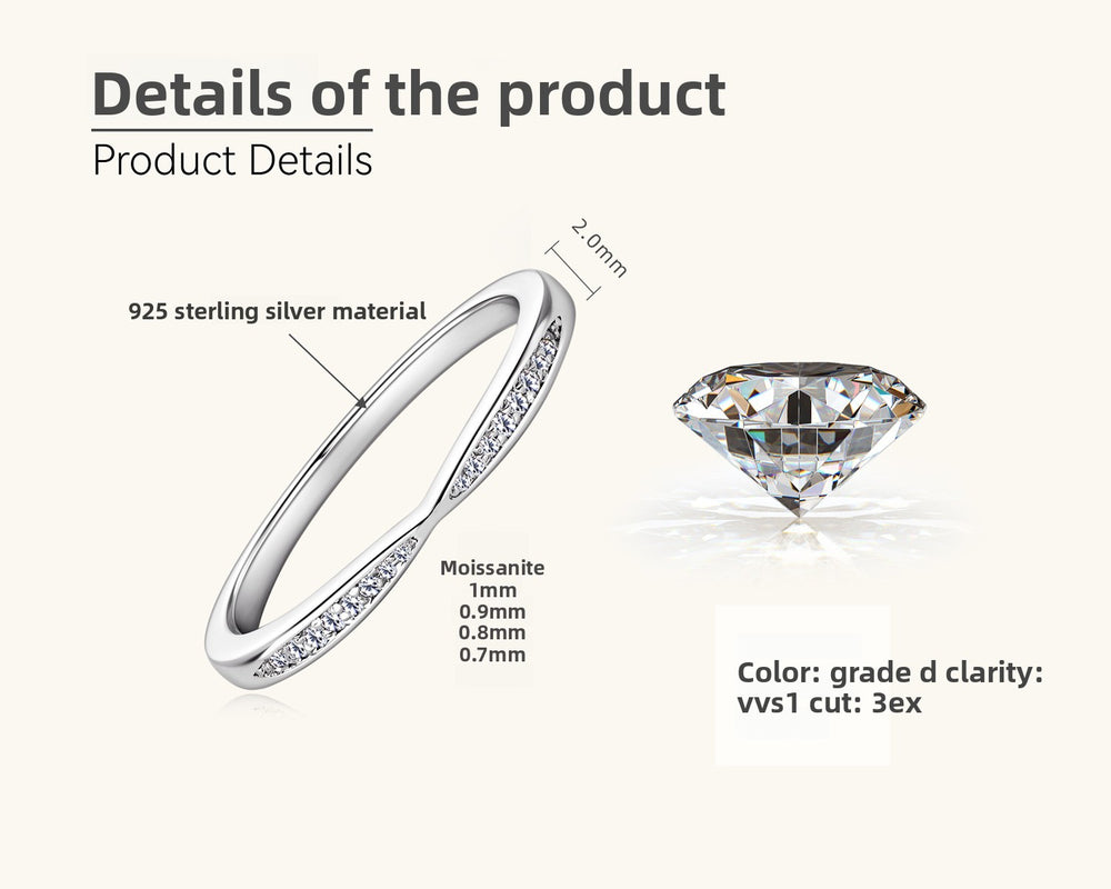 Moissanite Silver Ring