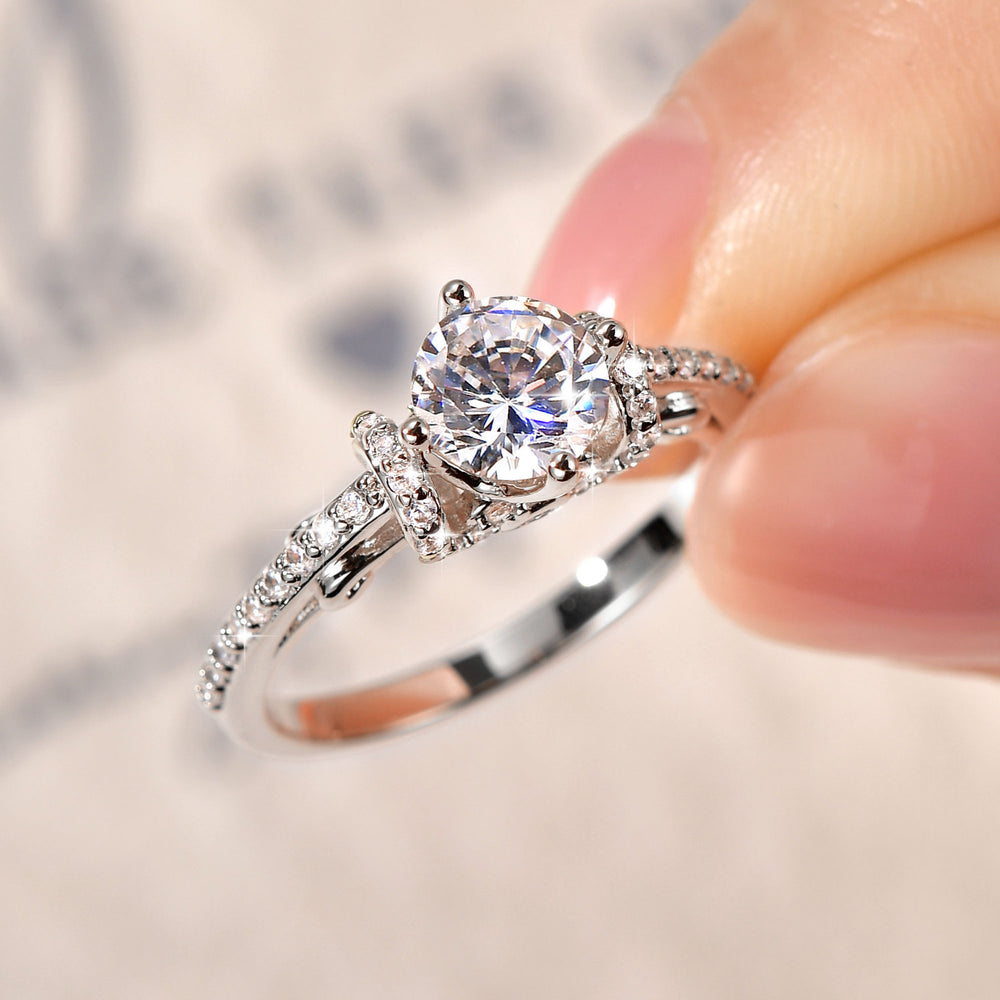 Elegant Moissanite engagement Ring- Proposal Ring