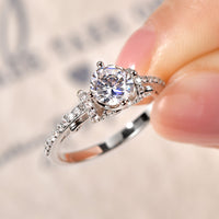 Elegant Moissanite engagement Ring- Proposal Ring