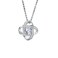 Heart Zircon Everyday Necklace – Minimalist Gift Necklace in Platinum S925 Silver