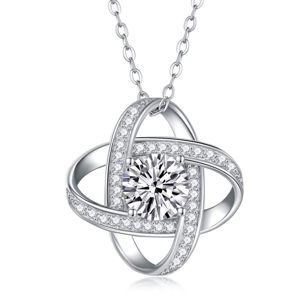 Moissanite Pendant Necklace – GRA Certified Birthday Gift Necklace in S925 Silver