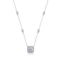 Moissanite Pendant Necklace – GRA Certified Birthday Gift Necklace in S925 Silver