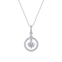 Moissanite Pendant Necklace – GRA Certified Birthday Gift Necklace in S925 Silver
