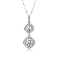 Moissanite Pendant Necklace – GRA Certified Birthday Gift Necklace in S925 Silver