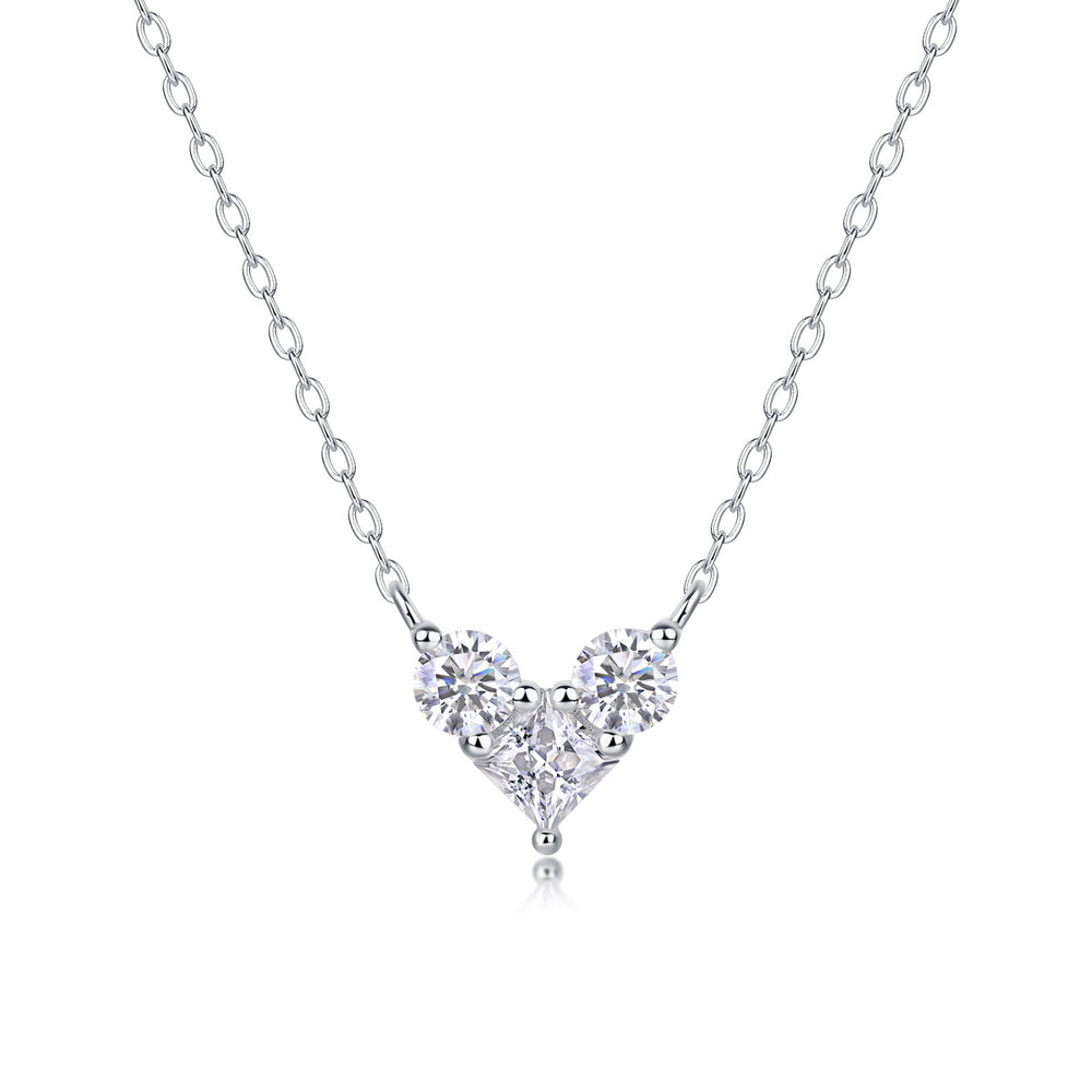 Moissanite Pendant Necklace – GRA Certified Birthday Gift Necklace in S925 Silver