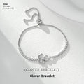 Clover Zirconia Bracelet – Adjustable Friendship & Gift Bracelet in S925 Silver