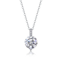 Moissanite Pendant Necklace – GRA Certified Birthday Gift Necklace in S925 Silver