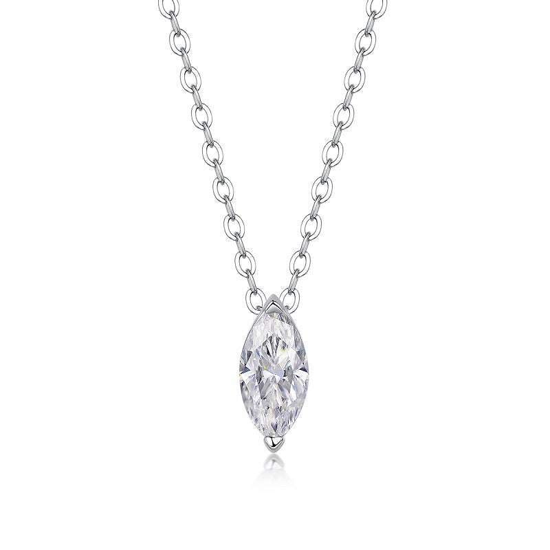 Moissanite Pendant Necklace – GRA Certified Birthday Gift Necklace in S925 Silver