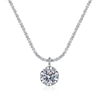 Moissanite Crown Necklace – Luxury Wedding Anniversary Gift in S925 Silver