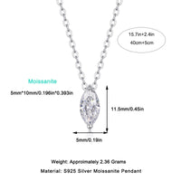 Moissanite Pendant Necklace – GRA Certified Birthday Gift Necklace in S925 Silver