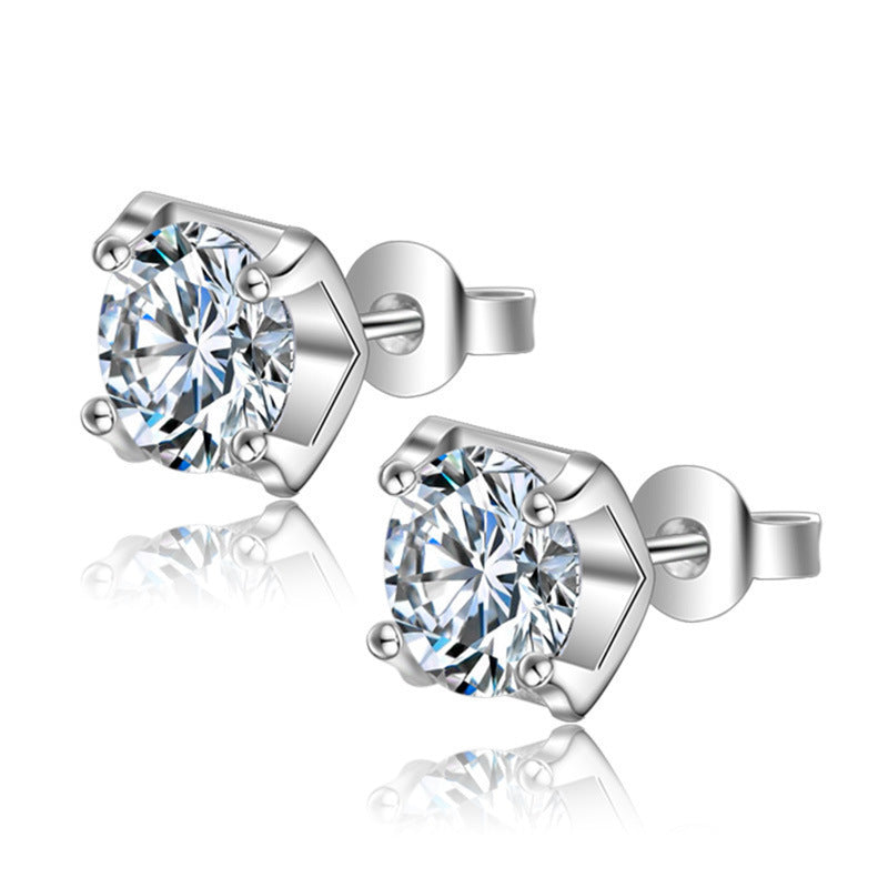 Zircon Stud Earrings for Women – Everyday & Gift Earrings in S925 Silver