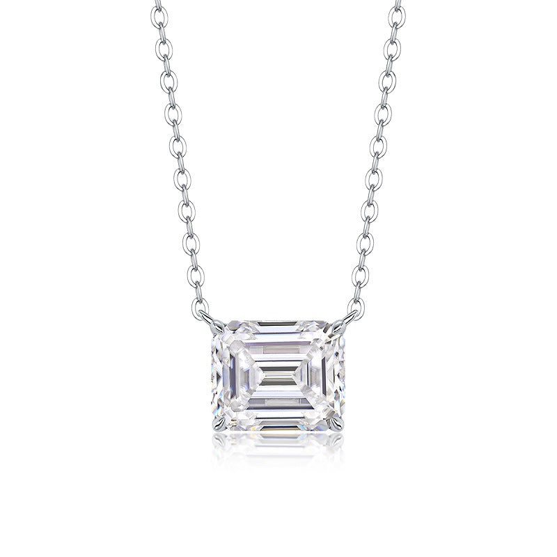 Moissanite Pendant Necklace – GRA Certified Birthday Gift Necklace in S925 Silver