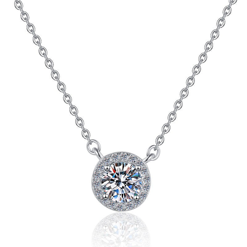 Moissanite Bridal Jewelry Set – Wedding Ring, Necklace, Earrings & Bracelet in S925 Silver