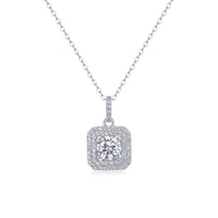 Moissanite Pendant Necklace – GRA Certified Birthday Gift Necklace in S925 Silver