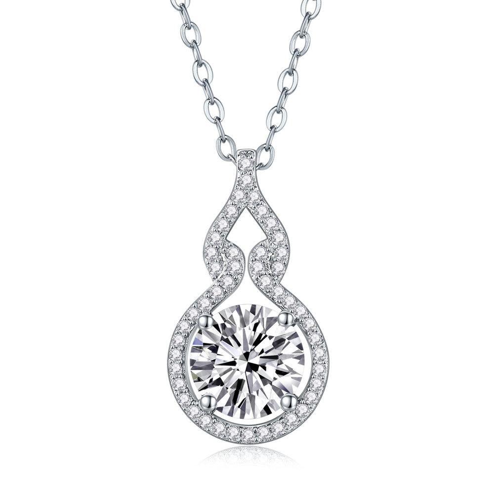 Moissanite Pendant Necklace – GRA Certified Birthday Gift Necklace in S925 Silver