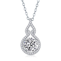 Moissanite Pendant Necklace – GRA Certified Birthday Gift Necklace in S925 Silver
