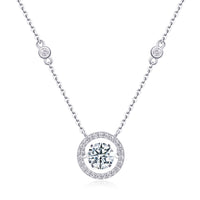 Moissanite Pendant Necklace – GRA Certified Birthday Gift Necklace in S925 Silver