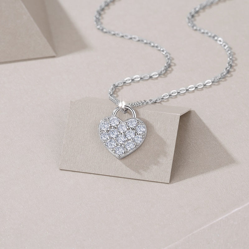 Moissanite Pendant Necklace – GRA Certified Birthday Gift Necklace in S925 Silver
