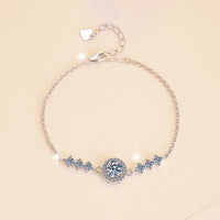 Moissanite Bridal Jewelry Set – Wedding Ring, Necklace, Earrings & Bracelet in S925 Silver
