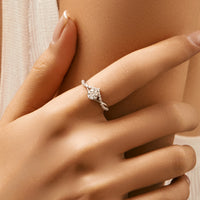 Moissanite Daily Wear Ring – Minimalist Promise Ring in S925 Sterling Silver
