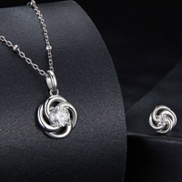 Four-Leaf Clover Lucky Charm Necklace & Earrings Set – Moissanite Gift for Her